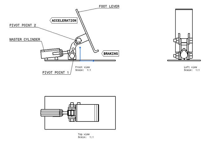 Combined Pedal for Brake